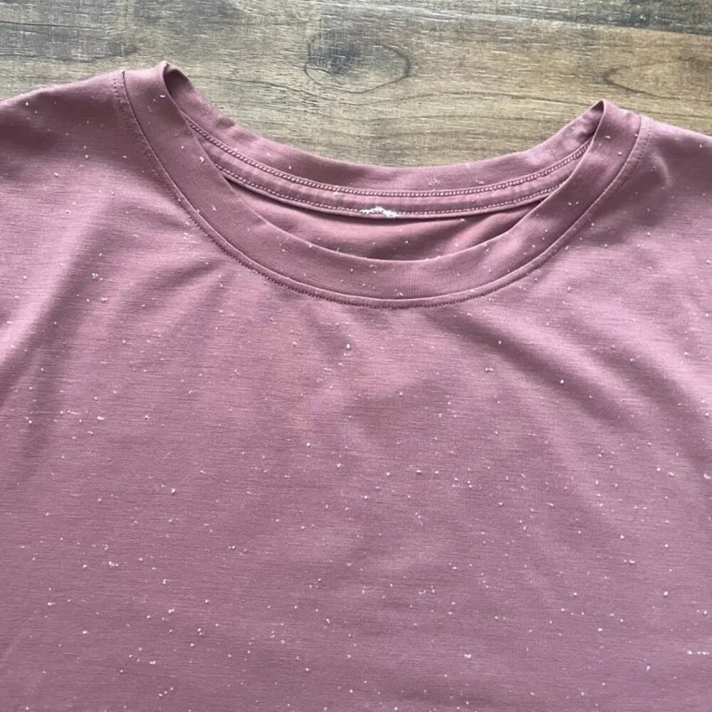Lululemon Mauve Pink Speckled‎ Short Sleeve Tee Soft Stretch Top
